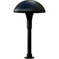 Feeltheglow 2.5W & 12V JC-LED Large Mushroom Path Light - Black FE2563305